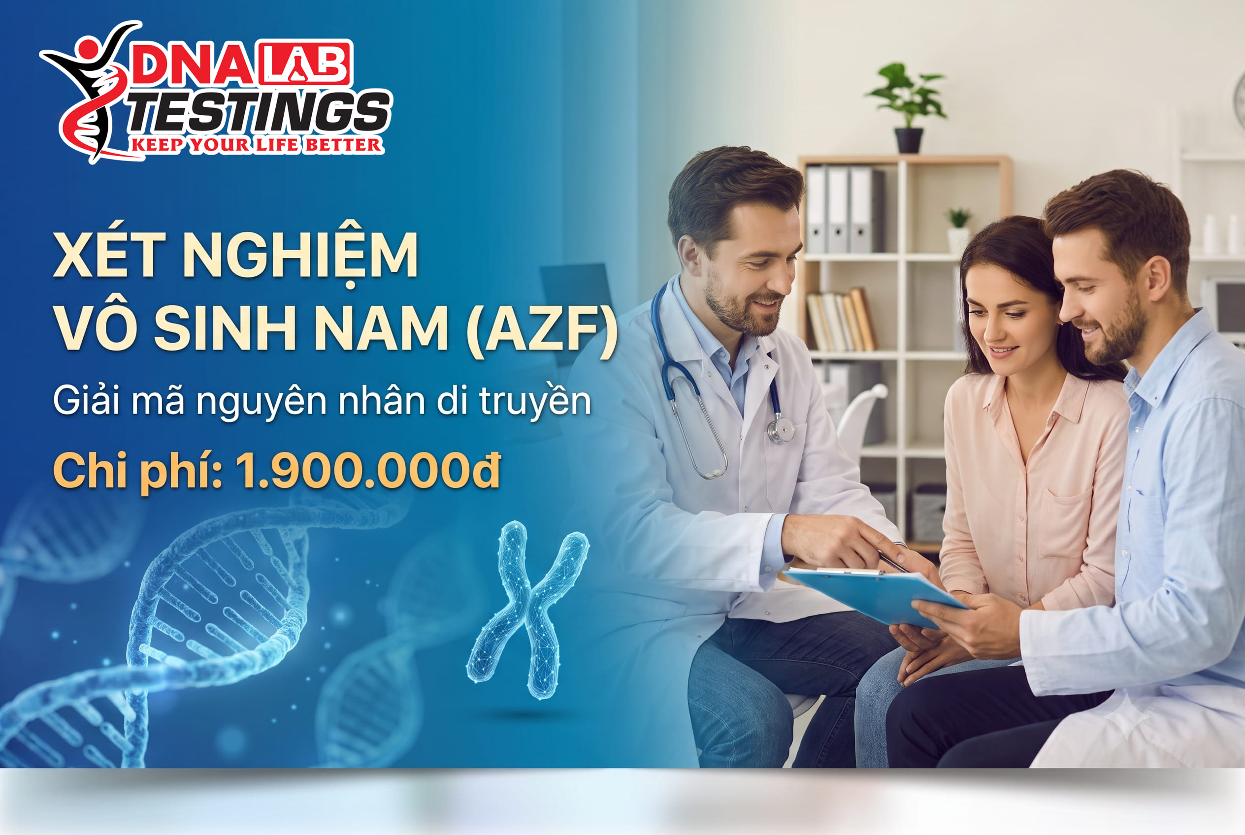 XÉT NGHIỆM VÔ SINH NAM (AZF): GIẢI MÃ NGUYÊN NHÂN VÀ ĐỊNH HƯỚNG ĐIỀU TRỊ HIẾM MUỘN